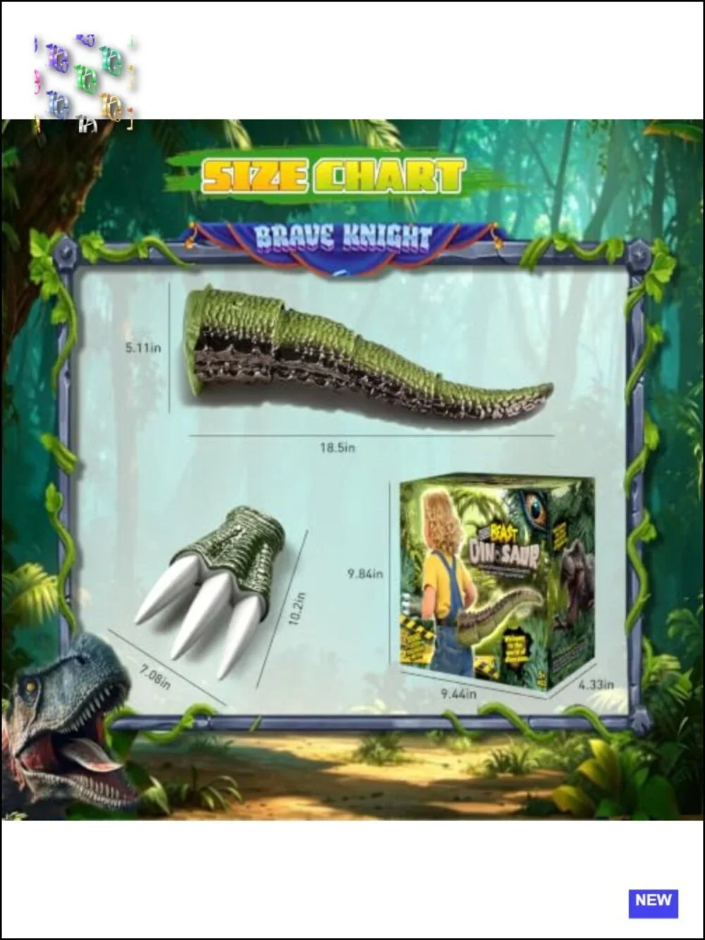 Dinosaur Costume Accessories - Claws & Tail for Kids